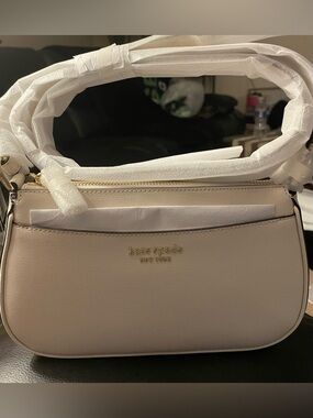 kate spade Cream Saffiano Crossbody with Gold Hardware